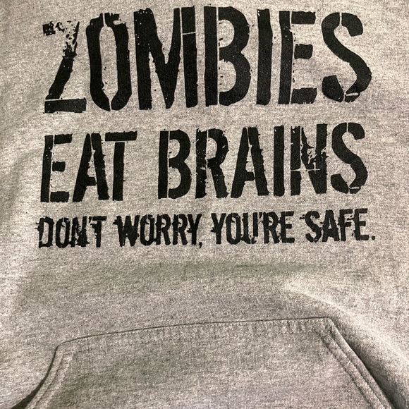 Zombies Eat Brains Hoodie - Picture 3 of 6